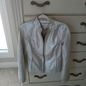 White house black market leather jacket size medium.